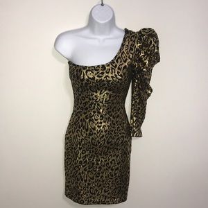 Frederick’s of Hollywood One Sleeve Ruffle Dress